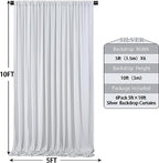 30ft x 10ft Wrinkle Free Silver Backdrop Curtain for Parties, Thick Fabric Backdrop Drapes for Wedding Space Birthday Party Photography Background Baby Shower Decor - Image 6