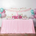 Poise3EHome Pink Sequin Tablecloth 90×132 Inch Rectangle Sparkly Fabric Table Cloth for Birthday Wedding Valentine Party Holiday Baby Shower Christmas Decoration - Image 6