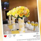 Geosar 8 Bundles Artificial Peonies Flowers,Yellow, Champagne - Image 5