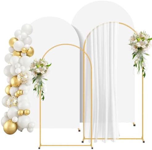 2 Pack Arch Backdrop Stand and Cover Set (7.2FT/6FT), Balloon Arch Stand by Unknown