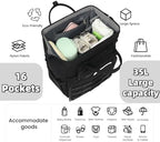 ROSEGIN Diaper Bag Backpack for Dad and Men, Large Travel Baby Bag with Changing Pad, Pacifier Case, Removable Flag Patch - Baby Shower Gifts - Shadow Black - Image 4