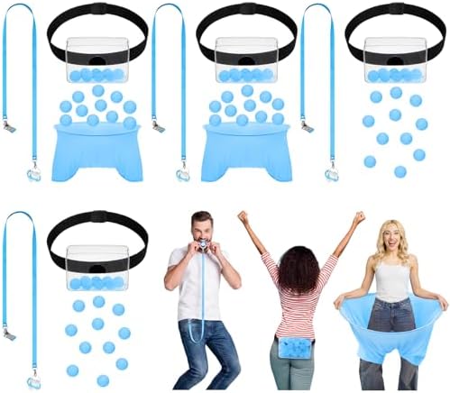 10 Sets Funny Baby Shower Games Set Table Tennis Twerk Game Swing Pacifier Race Swing Shaking Balls Diapers Game for Baby Shower How Many Balls Can You Catch in Your Diaper(Blue) by Unknown