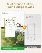 Gold 2Pack Wedding Welcome Sign Stand, Easel Stand for Sign Poster - Image 5