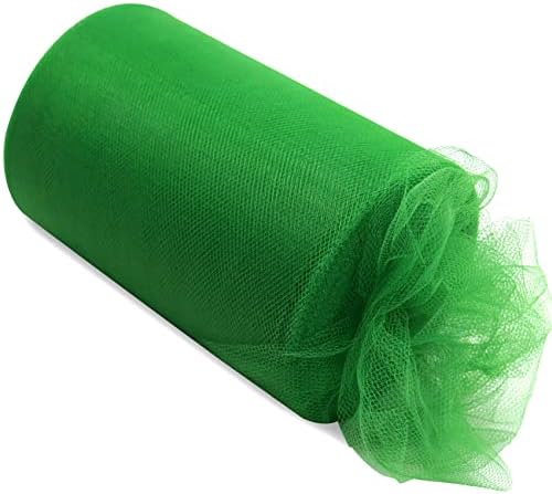Christmas Tulle Fabric Rolls, 3 Pcs, 6 Inch by 100 Yards (300 feet) Fabric Spool Tulle Ribbon for DIY Tutu Bow Baby Shower Birthday Party Wedding Decorations Craft Supplies (Emerald Green, Red, Gold) - Image 7