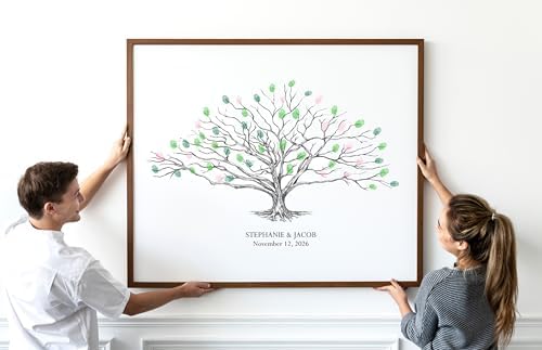 Guestbook Tree Thumbprint Twisted Oak Tree for a Wedding Guest Book Alternative, Weddings - Image 4