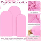 FOTSHARER Arch Backdrop Cover Set of 3 Pink Wedding Arch Cover 4FT 5FT 6FT 2 Sided Spandex Arch Stand Covers Chiara Arched Covers Balloon Arch Covers Stretchy Backdrop for Wedding Banquet Decorations - Image 3
