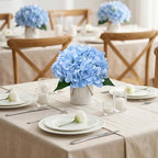 Set of 6 Artificial Flower Table Centerpieces (Light Blue, 6 X Flower Table Centerpieces) - Image 3