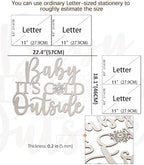 Baby It’s Cold Outside Sign Wood Rustic Winter Wonderland Baby Shower Decor - Image 3