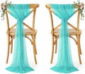 MDS Pack of 75 Chiffon Chair Sashes for Wedding & Event Décor - Teal by MDS