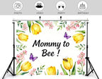8x8ft Mommy to Bee Backdrop Floral Wildflower Baby Shower Party Gender Reveal Honeycomb Pattern Sweet as Can Photography Background Party Banner Decorations Photo Studio Props - Image 4