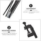 Operitacx 1 Set Balloon Arch Stand, Over The Table Rod Stand with Clamps, Adjustable Plastic Black Table Arch Hanging for Wedding Birthday Party Anniversary - Image 7