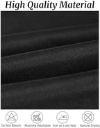 Fokitut 6 Pack Round Tablecloth, 70 Inch, Stain Resistant and Wrinkle Polyester Table Cloth, Fabric Table Cover for Kitchen Dining, Wedding, Party, Holiday Dinner-Black - Image 2