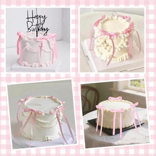 200pcs Bowknot Cake Toppers Satin Ribbon Bow Picks - Image 5