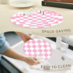 J JOYSAY Chess Checkerboard Pink White Print Acrylic Cupcake Stand 3 Tier Dessert Table Display Set Clear Cake Stands for Wedding Baby Shower Party Decorations Easy Assembly Macaron Tower - Image 4