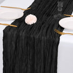 28 Pack Black Cheesecloth Table Runner 17x108 Inch Semi Sheer Boho Gauze Cheese Cloth Fabric Table Runners, for Wedding Party Baby Shower Birthday Home Decor Garden Farmhouse - Image 7
