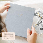 Sugar Paper Baby Keepsake Book, Memory Book from Pregnancy to First Year, Milestone Journal with Pocket Storage, Baby Shower Idea, Gender Neutral Gift, Cloth Hardcover, Rose Linen - Image 3
