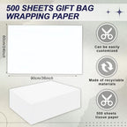 500 Sheets White Tissue Paper Bulk 24 x 36 Inch for Rosh Hashanah Gift Bags - Image 2