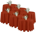 Fitable 6 Pack Rust Tablecloths 90 Inch Round for 36"-72" Tables by Fitable
