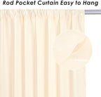 Beige Backdrop Curtains 20ftx8ft Wedding Polyester Photo Drapes - Image 4