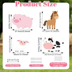 Farm Animals Party Decorations, Large Farm Animals Cardboard Cutouts - Image 2