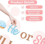 Concha Theme Gender Reveal Party Decorations What Will Baby Concha Be Backdrop Banner Mexican Sweet Bread Concha Honeycomb Centerpieces Cake Topper Hanging Swirls for Baby Shower Party Supplies - Image 6