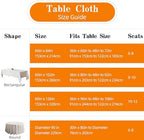 DRESSMAKER 6 Pack Round Table Cloth 90 Inch White Cloth Fit 6FT Round Table - Image 2
