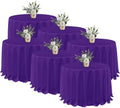Fitable 6 Pack Purple Tablecloths 120 Inch Round for 48"-96" Tables by Fitable