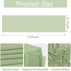 6 Pack 10Ft Sage Green Chiffon Table Runner 29x120 Inches Sheer Fabric Table Runner Romantic Wedding Runner for Thanksgiving Christmas Bridal Shower Decorations（Sage Green） - Image 2