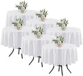 Fitable 6 Pack White Round Tablecloths 70 Inch for 36"-48" Tables by Fitable