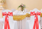Pack of 50 Satin Red Chair Bows Sashes for Weddings & Events Elegant Chair Ribbons Ceremony Party Banquet Restaurant Event Decorations - Image 2