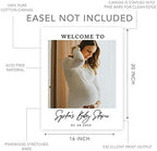 Andaz Press 16"x20" Personalized Canvas Baby Shower Welcome Sign, Custom Photo Classic Minimal Gender Neutral Large Welcome Baby Shower Sign for Easel Stand, Baby Shower Decorations - Image 5