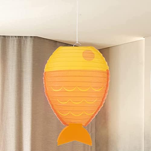 Fish 6pcs Mermaid Fish Shaped Hanging Nautical Party Decoration Supplies for Baby Shower Birthday - Image 5