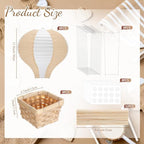 Meooeck 8 Sets Light Brown Hot Air Balloon Table Centerpieces Decor - Image 2