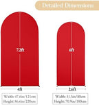 Red Black Arch Backdrop Cover Set of 2 Party Wedding Arch Covers Stretchy Backdrop 7.2FT 6FT Decorations Baby Shower Bridal Shower Photo Birthday Arch Stand Cover Spandex - Image 5