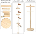 Bucherry 4 Pack Baby Clothes Display Stand Wooden Baby Shower Clothes Rack - Image 6