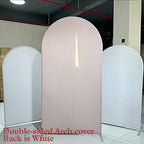 HUAYI Flesh Pink Ripples Pattern Arch Backdrop Cover for Birthday Party Wedding Baby Shower Decorations Chiara Backdrops Arched Wall Frame Stands Covers Props GP-459 3ft * 5ft - Image 5
