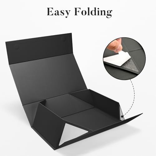 LIFELUM Black Magnetic Gift Box for Birthday Presents, 14"x8.5"x4.5" - Image 3