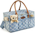 DOKUS & CO Luxe Diaper Caddy Organizer, Extra Large Collapsible Nursery Storage Tote for Baby Essentials & Travel by DokusCo