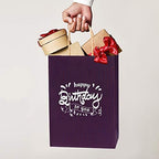BagDream Small Gift Bags with Handles 5.25x3x8 Inch Purple 100 Pack Bulk - Image 5