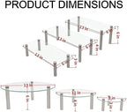 6 Pack Tempered Glass Cake Stands Set 9 11 13 Inch Dessert Display Riser - Image 2