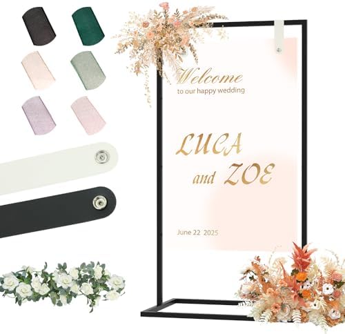 Wedding Sign Holder for Welcome Signs and Seating Charts,Black by JCMCDObyCOZYHOME