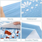 Cielito Lindo Mexican Tablecloth, 54×108 Inch, Blue, 8 Pcs - Image 4