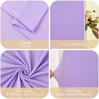 Lavender Arch Backdrop Cover 7.2ft 6.6ft 6ft Arch Cover Set of 3 Arch Covers Stretchy Backdrop for Wedding Party Baby Shower Birthday Photography Spandex Arch Stand Covers Backdrop Curtains Decor - Image 6