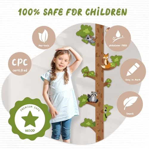 Custom Name Wood Height Tracker, Kids Growth Chart for Wall - Image 6