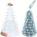 10 Tiers Macaron Tower Stand, Macaroon Tower Stand with Tongs Round Cupcake Cake Stand Desserts Display Holder Platter for Baby Shower, Birthday, Wedding, Party Decor (10-Tiers with Tongs) by Ufurty