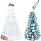 10 Tiers Macaron Tower Stand, Macaroon Tower Stand with Tongs Round Cupcake Cake Stand Desserts Display Holder Platter for Baby Shower, Birthday, Wedding, Party Decor (10-Tiers with Tongs) by Ufurty