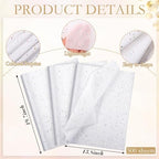 Teling 500 Sheets Tissue Paper for Gift, White Glitter, 14 x 20 Inch - Image 2
