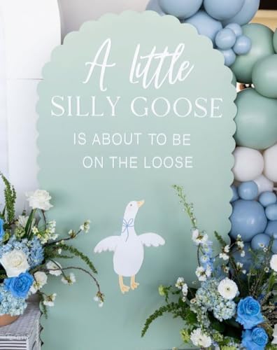 Arch Backdrop Cover for One Silly Goose Baby Shower Arch Stand Stretchy Cover First Goose Kids 1st Birthday Party Fiesta Decorations (7.2x4ft Cover,985) - Image 5