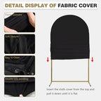 Arch Backdrop Stand and Cover Set, 3 Metal Balloon Arch Backdrop 4ft 5ft 6ft, Gold Arched Stand Frame for Wedding, Parties,Birthday, Backdrop Decorations (Black,4ft+5ft+6ft) - Image 4