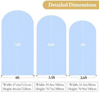 White and Blue Arch Backdrop Cover 7.2FT 6.6FT 6FT Arch Covers Stretchy Backdrop Set of 3, Wedding Arch Cover Spandex Fitted Double-Color Fabric Arch Covers for Party Baby Shower Birthday Decoration - Image 7